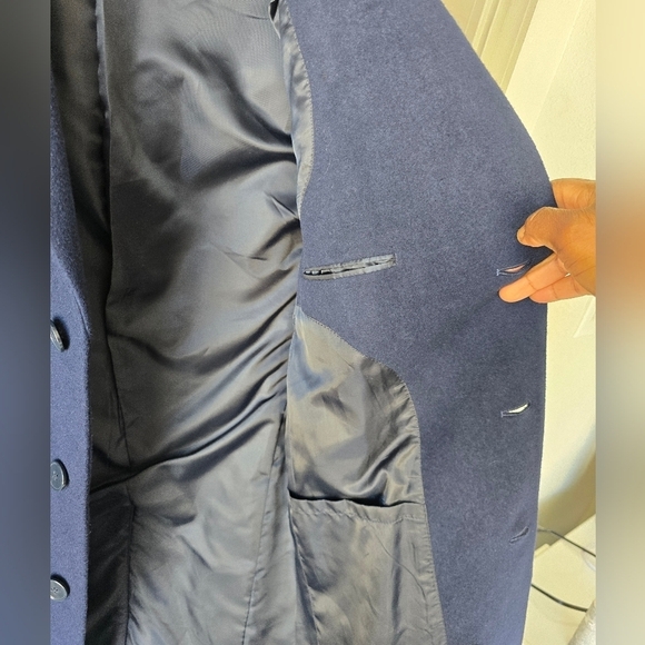$395 Calvin Klein Prosper Wool Blend OverCoat Sz 40 Mens  Heavy Old Money New - Picture 11 of 16